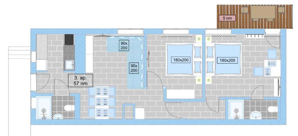 Topart Apartman I 발라톤페니베스 외부 사진
